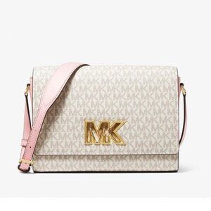Michael Kors Crossbody Shoulder Bag Mimi Medium Logo Messenger Bag  Powder Blush